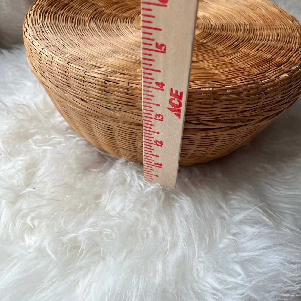 Vintage Japanese‎ Lidded Sewing Basket